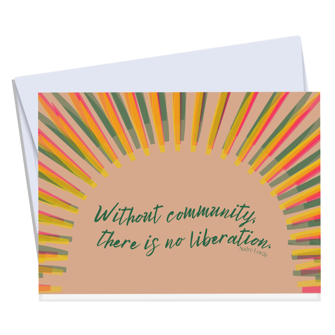 Without Community - Thank you, just because card