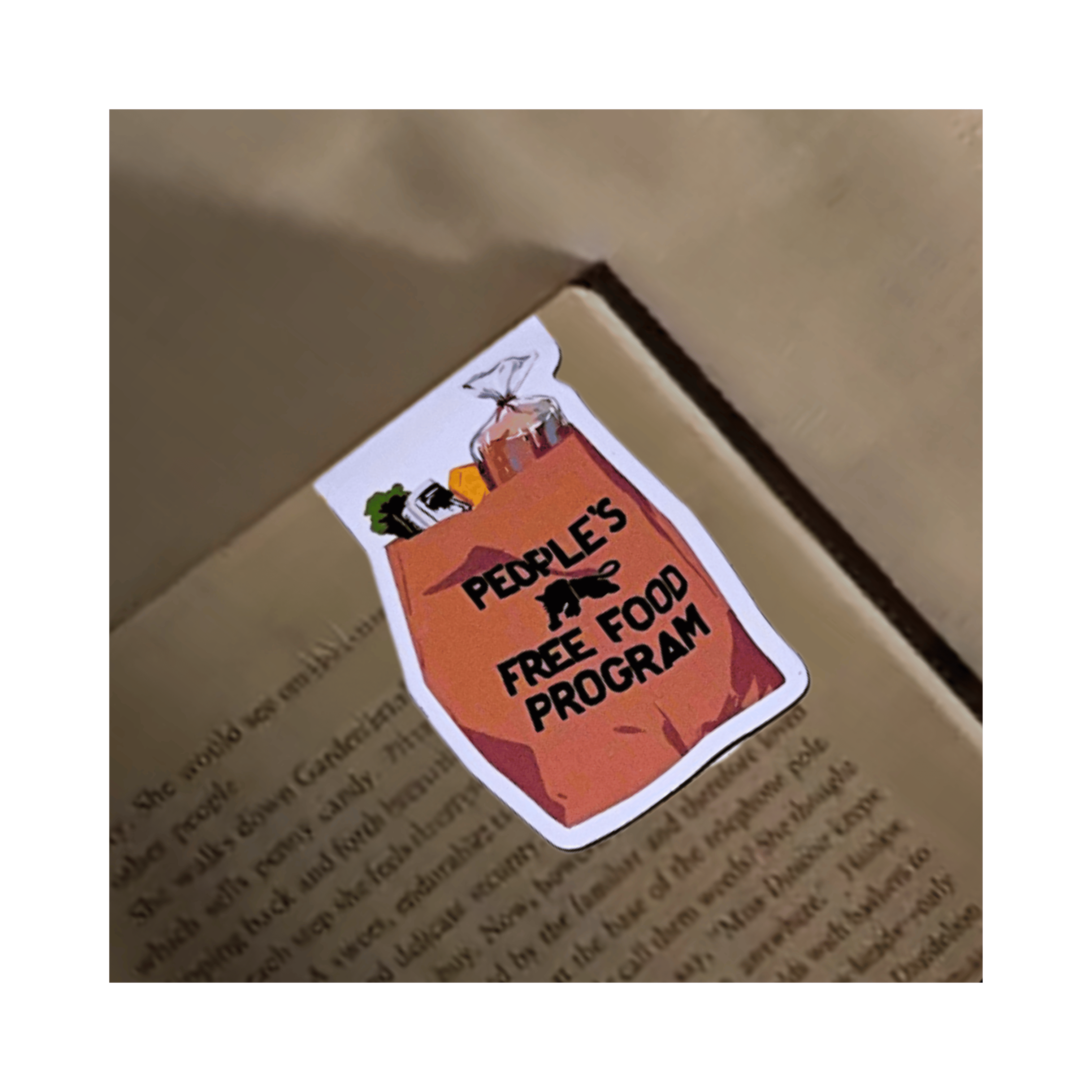 People's Free Food Bag Magnetic Bookmarks | Black Culture