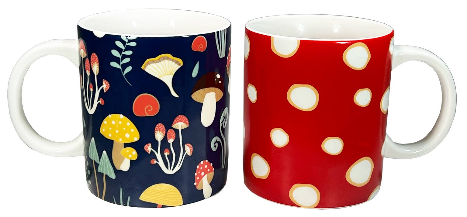 Mushroom Ceramic Coffee Mugs - 18 oz