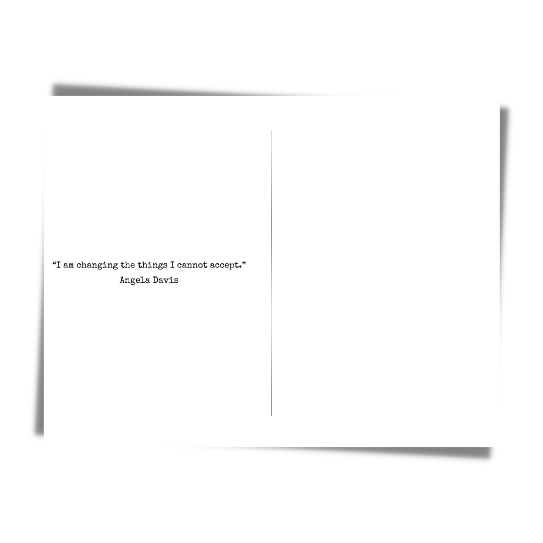 Angela Davis Empowerment Quote Card  Black Author Activist