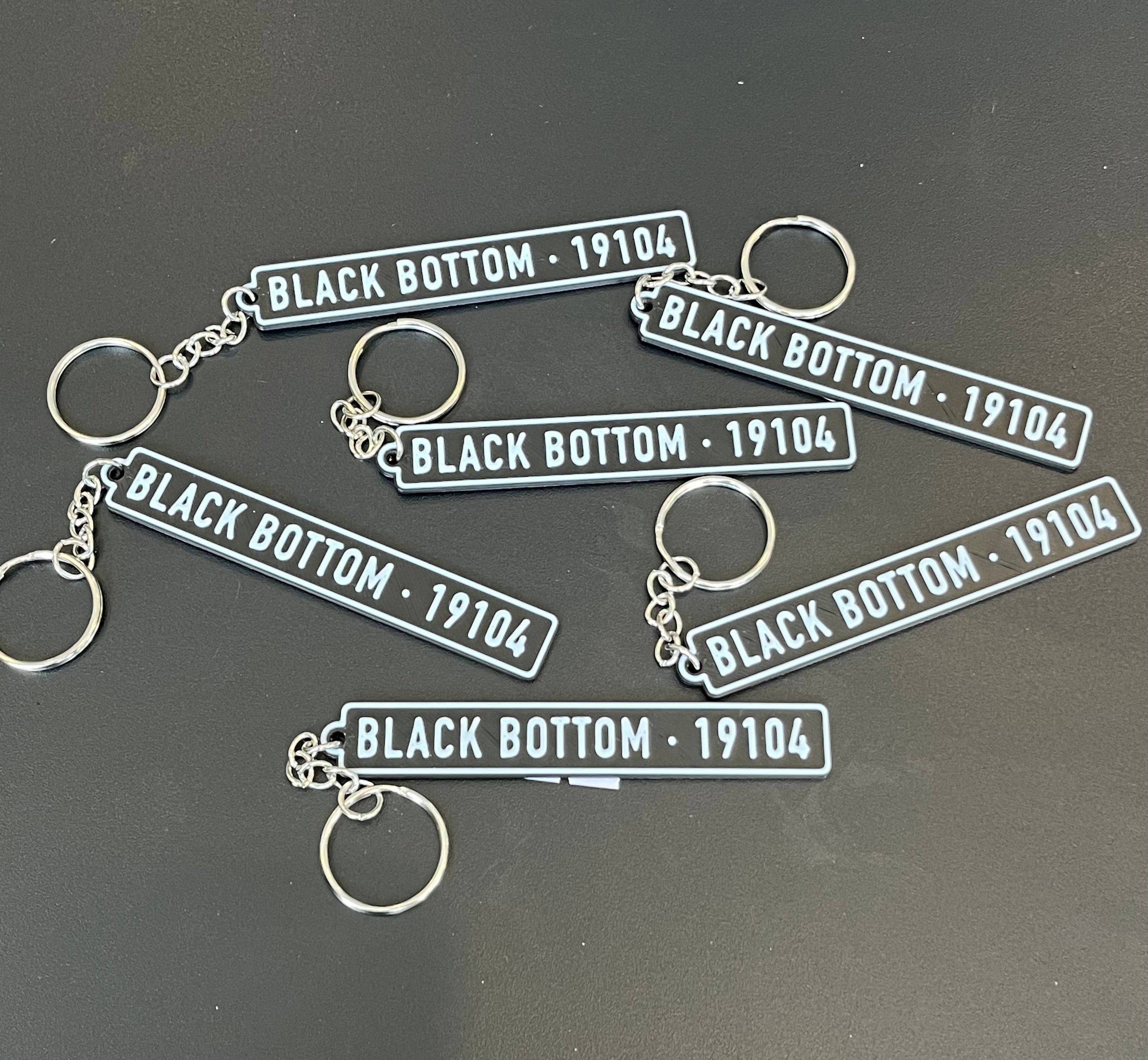 Black Bottom Keychain