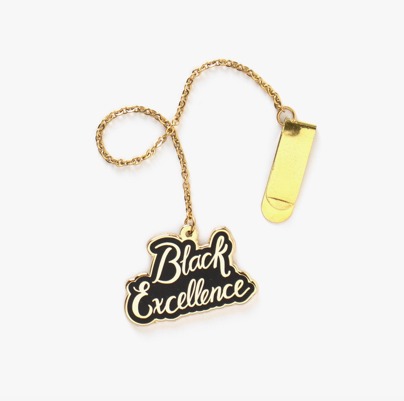 Black Excellence Enamel Bookmark