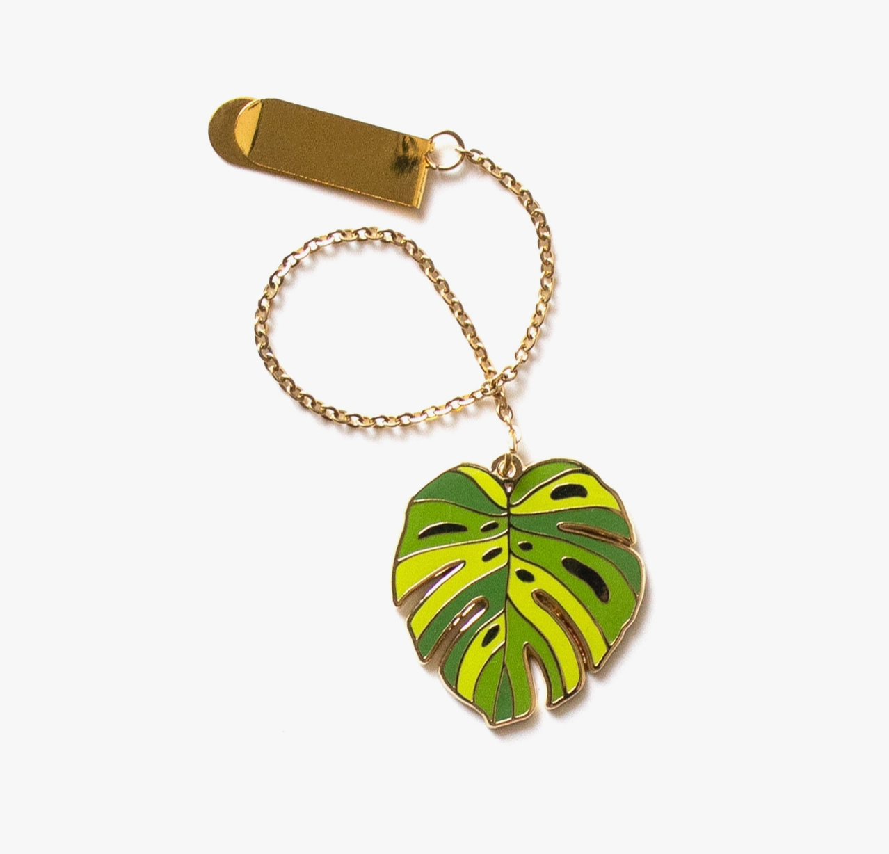 Monstera Enamel Bookmark