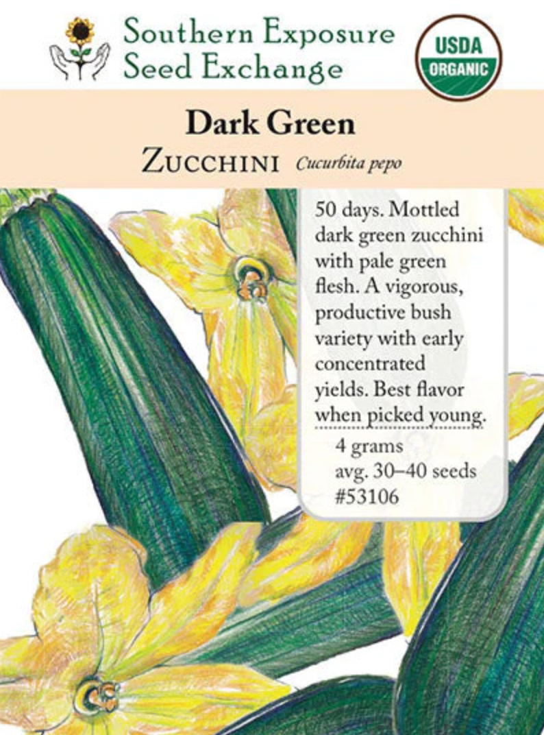 Dark Green Zucchini Seeds