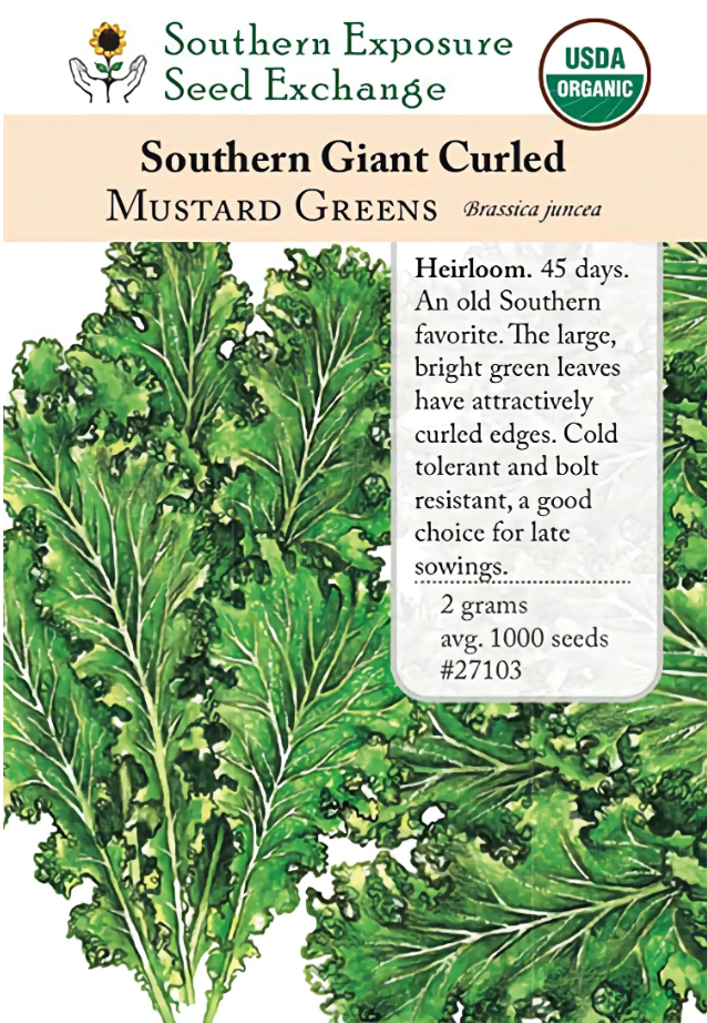 Southern Giant Curled Mustard Greens