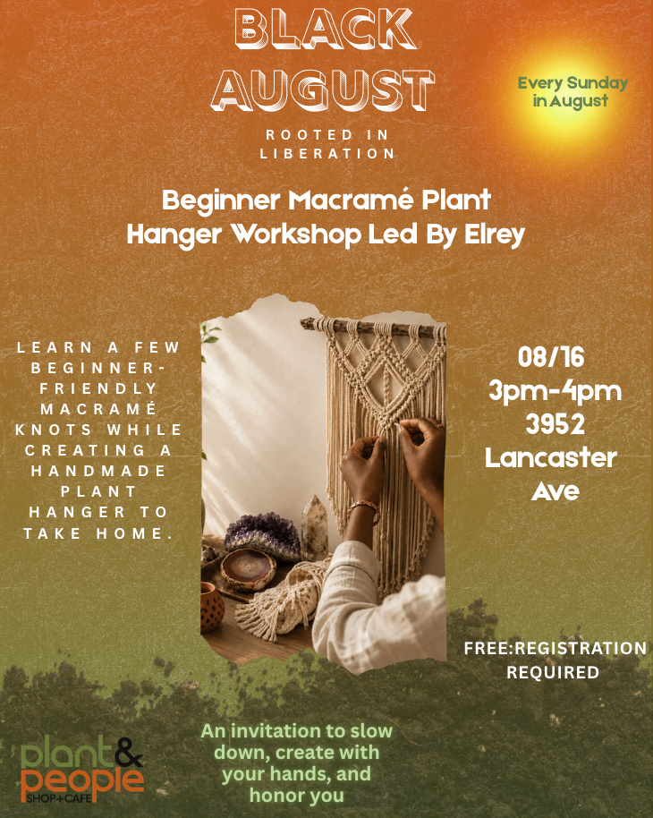Beginner Macramé Plant Hanger Workshop Led By Elrey