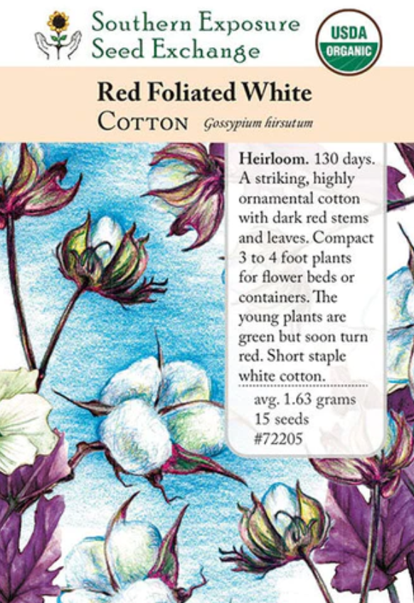 Red Foliated White Cotton Seeds