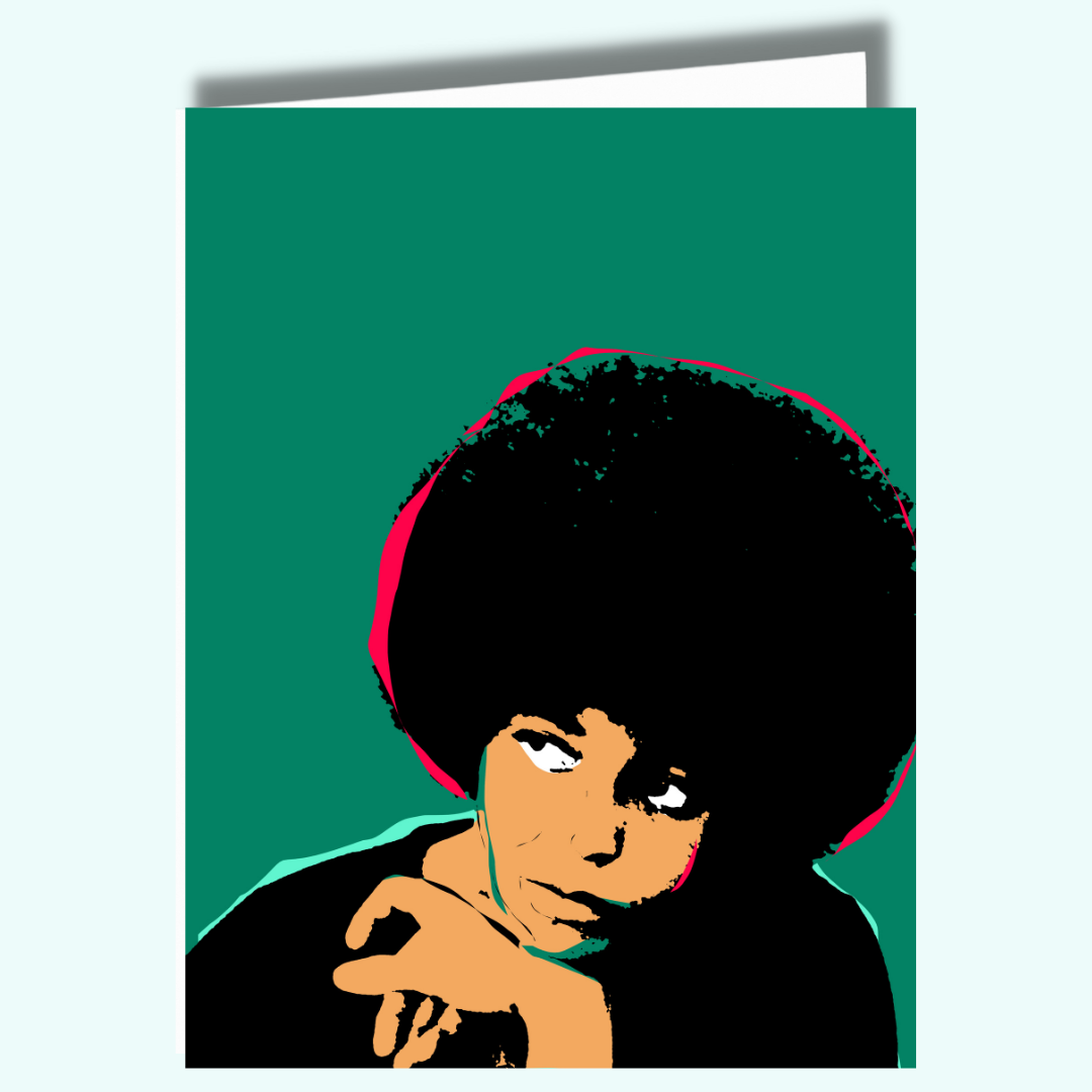 Angela Davis Empowerment Quote Card Black Author Activist