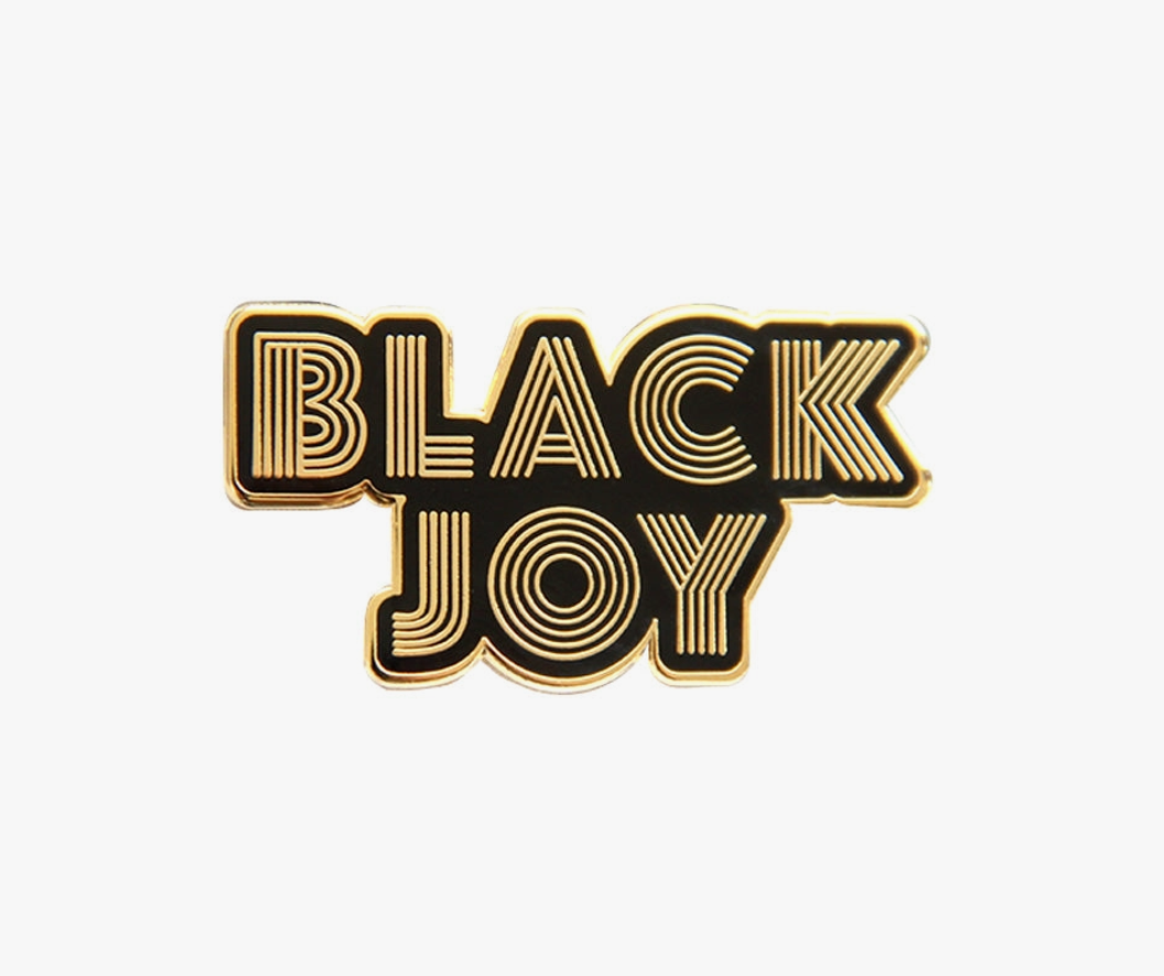 Black Joy Enamel Pin