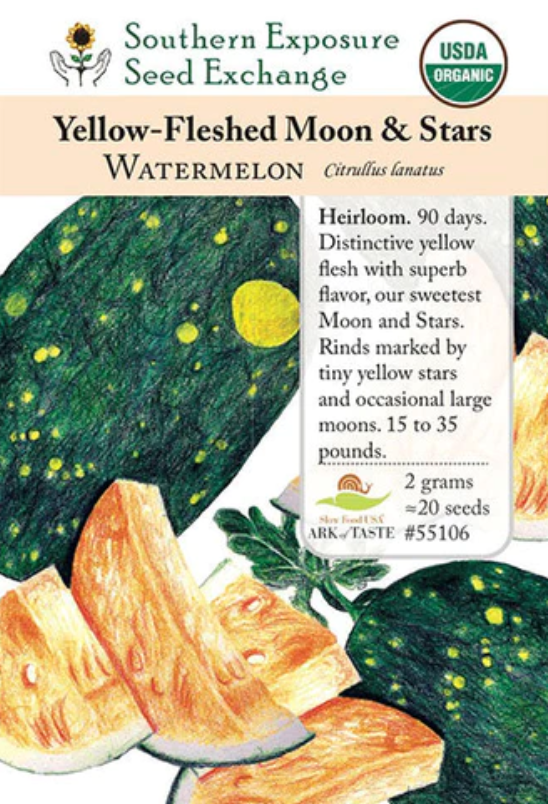 Moon And Stars Watermelon, Yellow Fleshed  Seeds