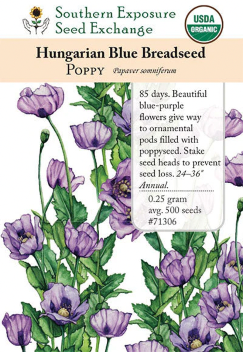 Breadseed Poppy, Hungarian Blue Seeds