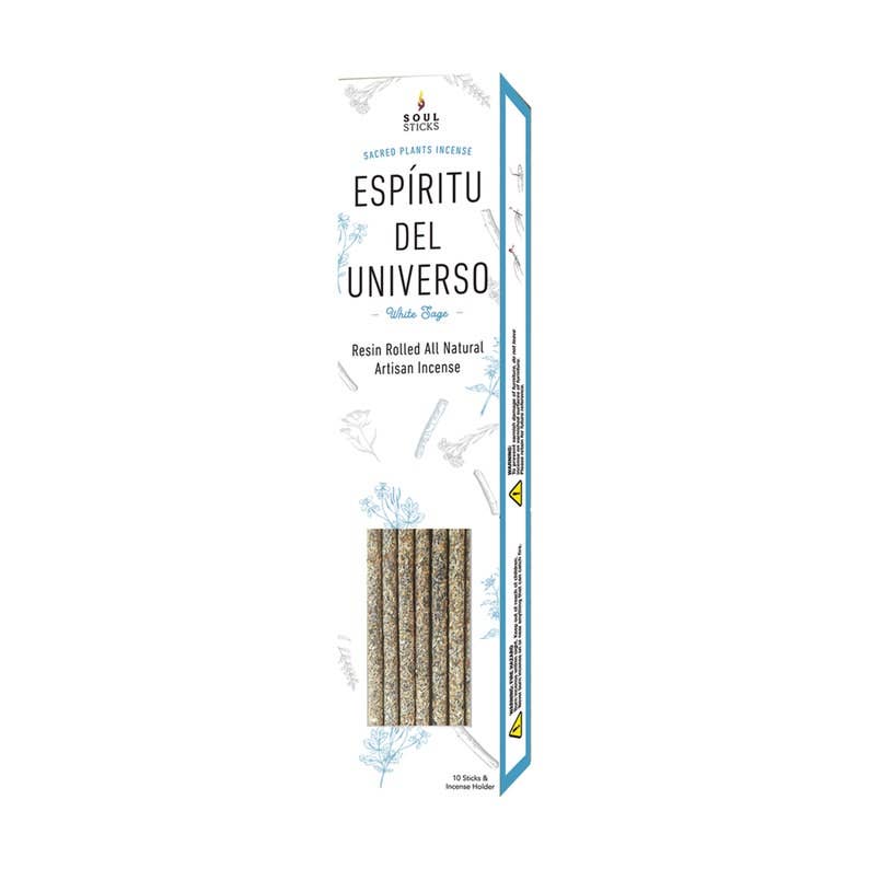 'Espiritu Del Universo' White Sage Resin Incense Sticks (10)